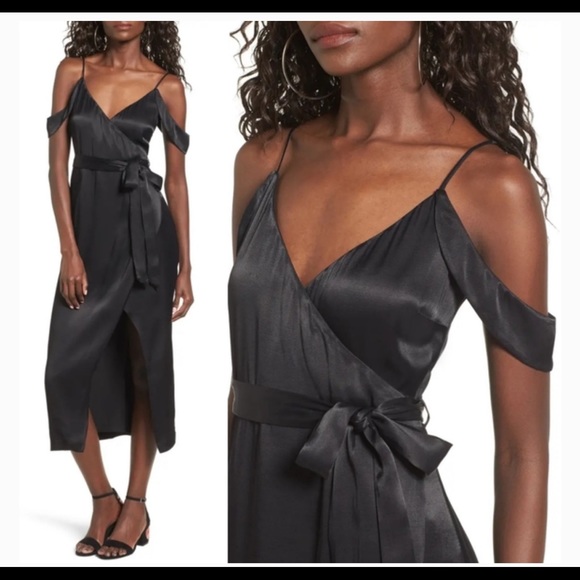 Bardot Black Off the Shoulder Midi Dress - Picture 7 of 7